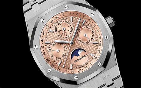 audemars piguet royal oak perpetual calendar salmon dial|Audemars Piguet skeleton perpetual calendar.